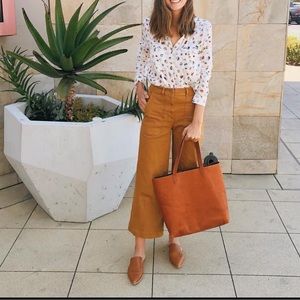 Everlane wide leg crop pants size 0 2 4 24 25 26 trousers high waist work